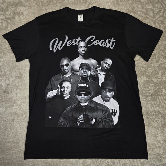 West Coast Rappers T-shirt - Men's Size Medium - Picture 1 of 6